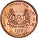 Moneta, Singapur, Cent, 1995, Singapore Mint, MS(60-62), Miedź platerowana