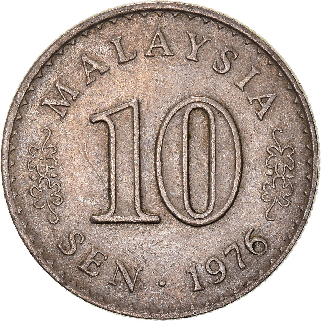 Monnaie, Malaysie, 10 Sen, 1976, Franklin Mint, TB+, Cupro-nickel, KM:3