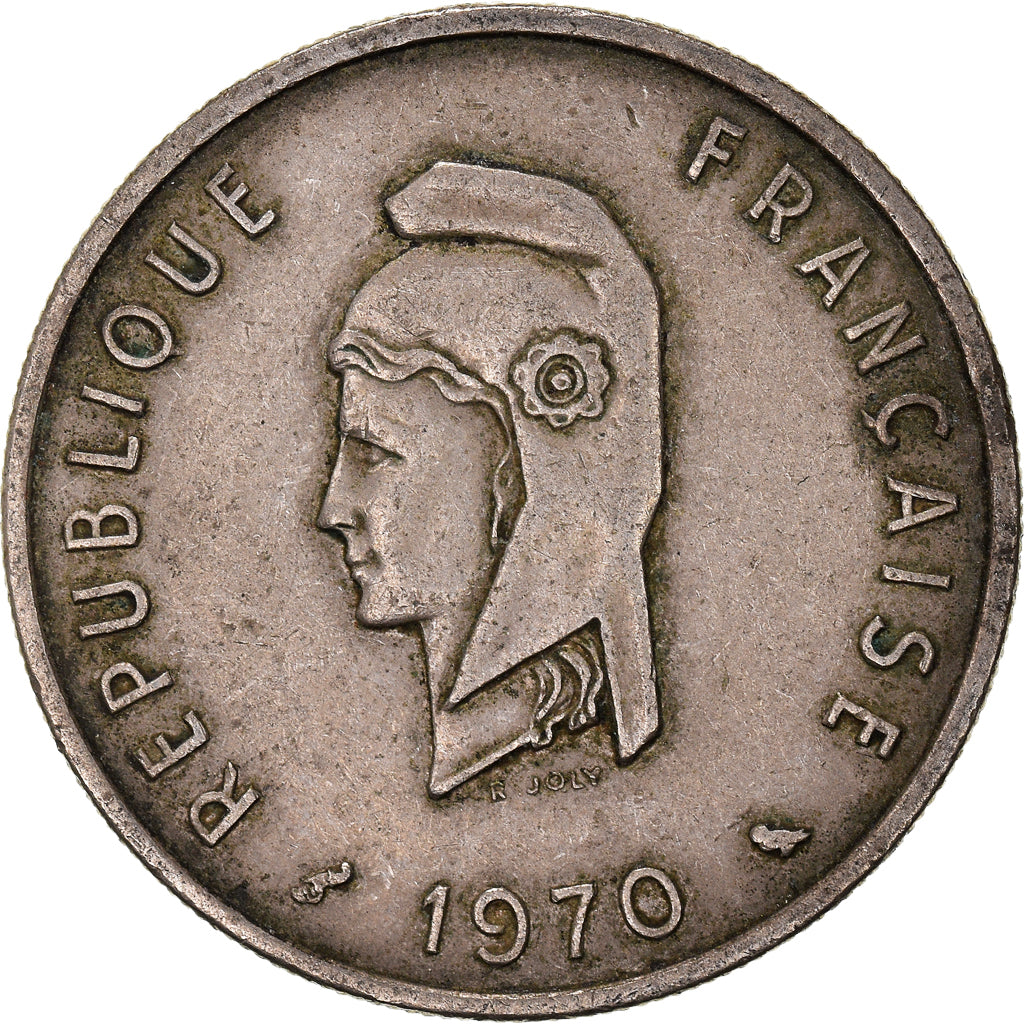 Moneta, AFARS E ISSAS FRANCESI, 50 Francs, 1970, Paris, BB, Rame-nichel, KM:18