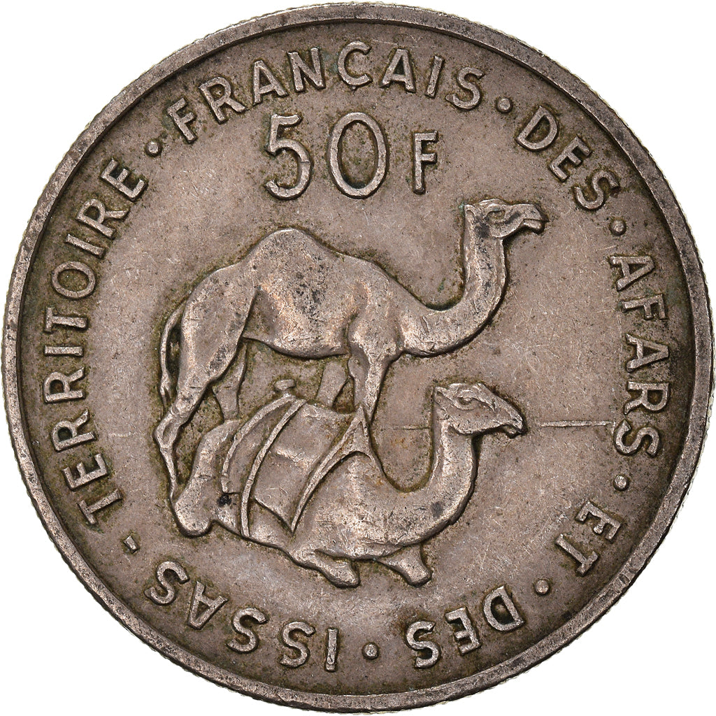 Moneta, AFARS E ISSAS FRANCESI, 50 Francs, 1970, Paris, BB, Rame-nichel, KM:18