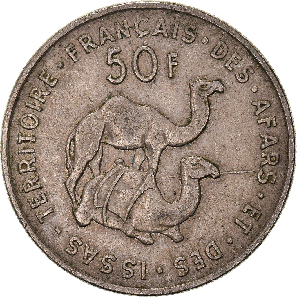 Münze, FRENCH AFARS & ISSAS, 50 Francs, 1975, Paris, SS, Kupfer-Nickel, KM:18