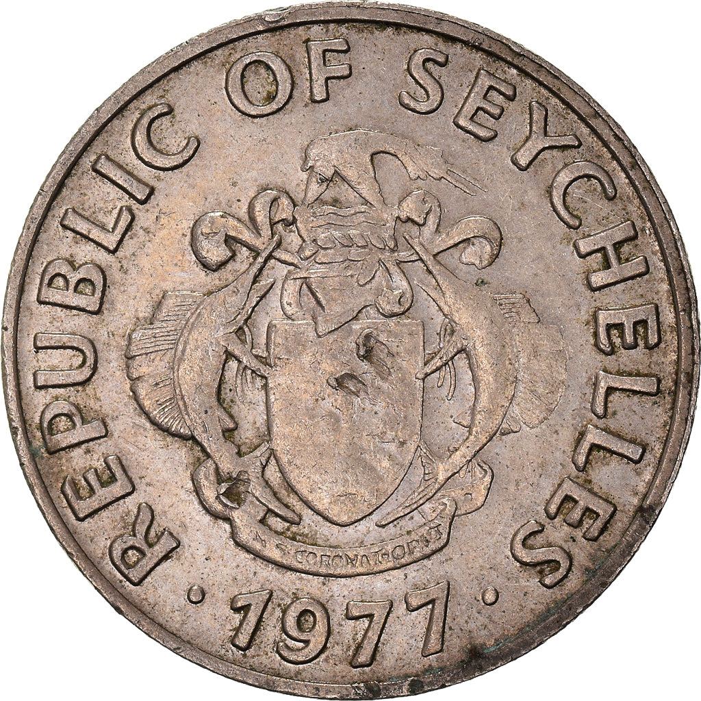 Monnaie, Seychelles, 50 Cents, 1977, British Royal Mint, TTB+, Cupro-nickel