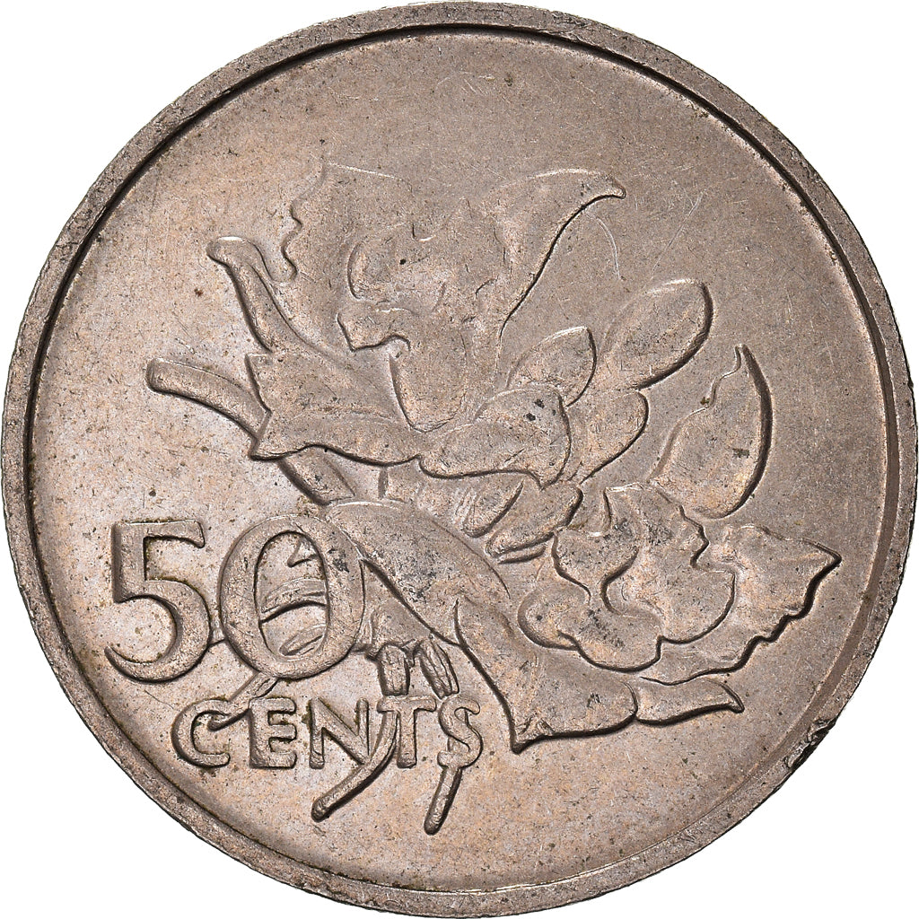 Monnaie, Seychelles, 50 Cents, 1977, British Royal Mint, TTB+, Cupro-nickel