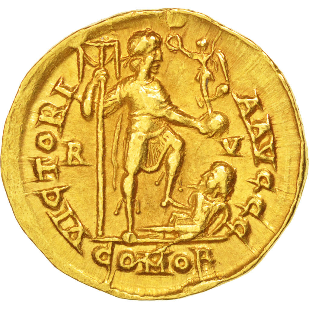 Honorius, Solidus, Ravenna, BB+, Oro, RIC:1287