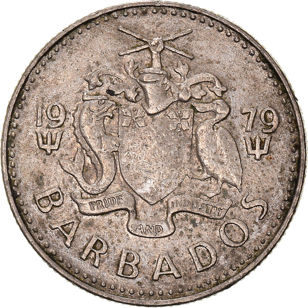 Coin, Barbados, 10 Cents, 1979, Franklin Mint, AU(50-53), Copper-nickel, KM:12