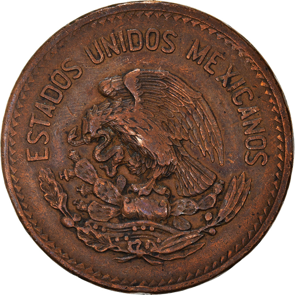 Coin, Mexico, 20 Centavos, 1953, Mexico City, VF(30-35), Bronze, KM:439