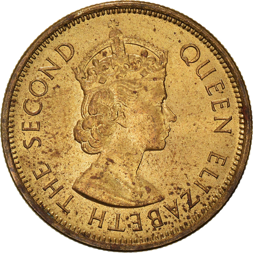Coin, East Caribbean States, Elizabeth II, 5 Cents, 1965, AU(55-58)
