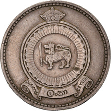 Monnaie, Ceylon, Elizabeth II, 50 Cents, 1965, TTB+, Cupro-nickel, KM:132