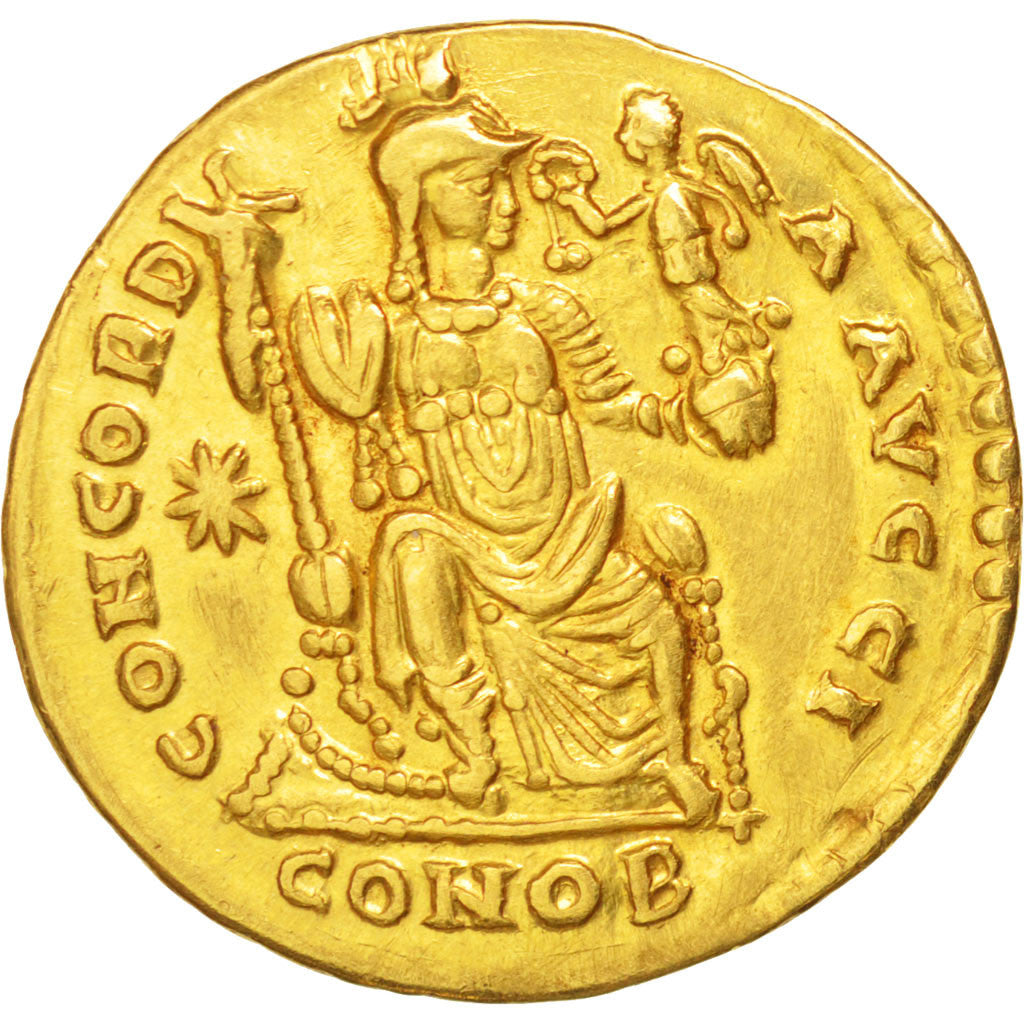 Coin, Honorius, Solidus, Constantinople, AU(50-53), Gold
