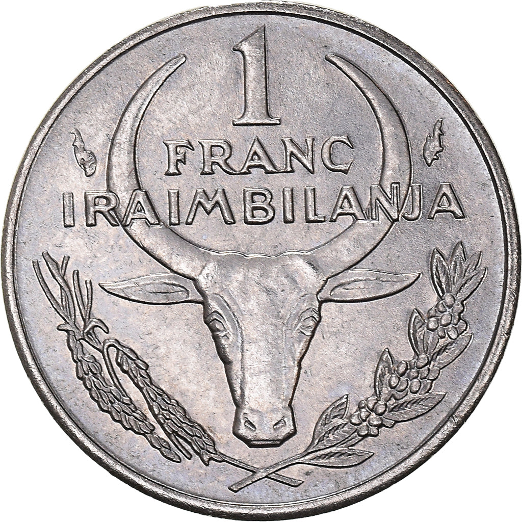 Coin, Madagascar, Franc, 1993, Paris, AU(50-53), Stainless Steel, KM:8