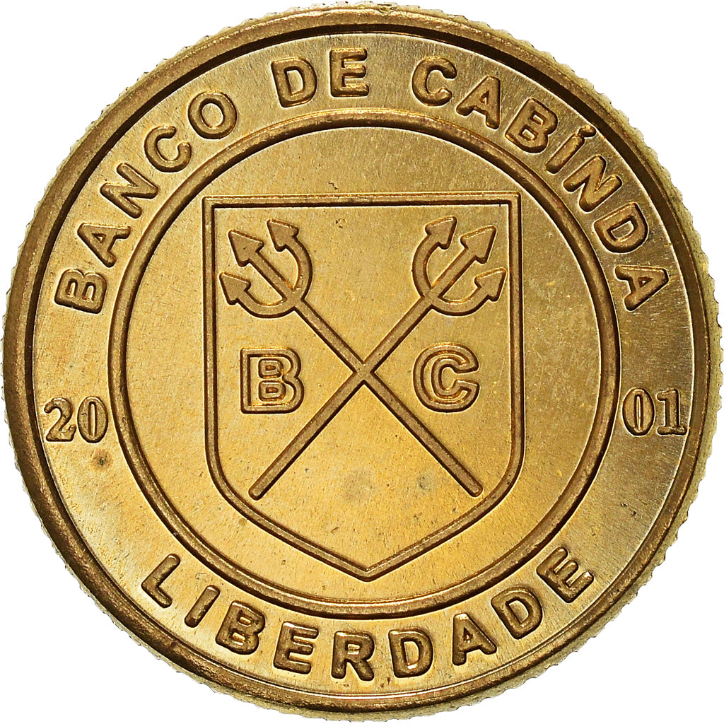 Münze, CABINDA, Centavo, 2001, UNZ, Messing, KM:1