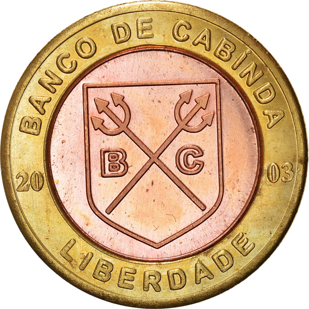 Coin, CABINDA, Escudo Convertivel, 2003, MS(63), Bi-Metallic, KM:5