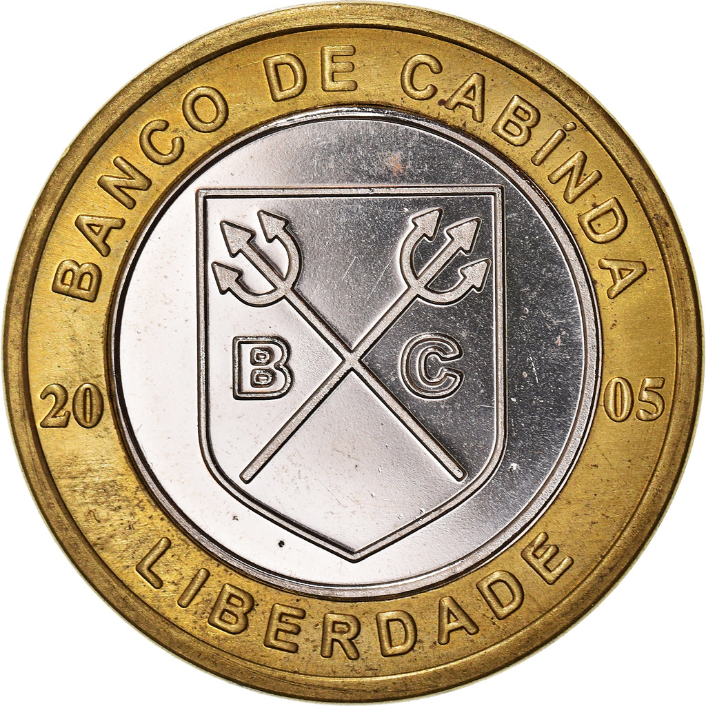 Coin, CABINDA, 5 Escudo Convertivel, 2005, MS(60-62), Bi-Metallic, KM:7