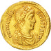 Theodosius I, Solidus, Constantinople, AU(50-53), Gold, RIC #70b1, 4.43