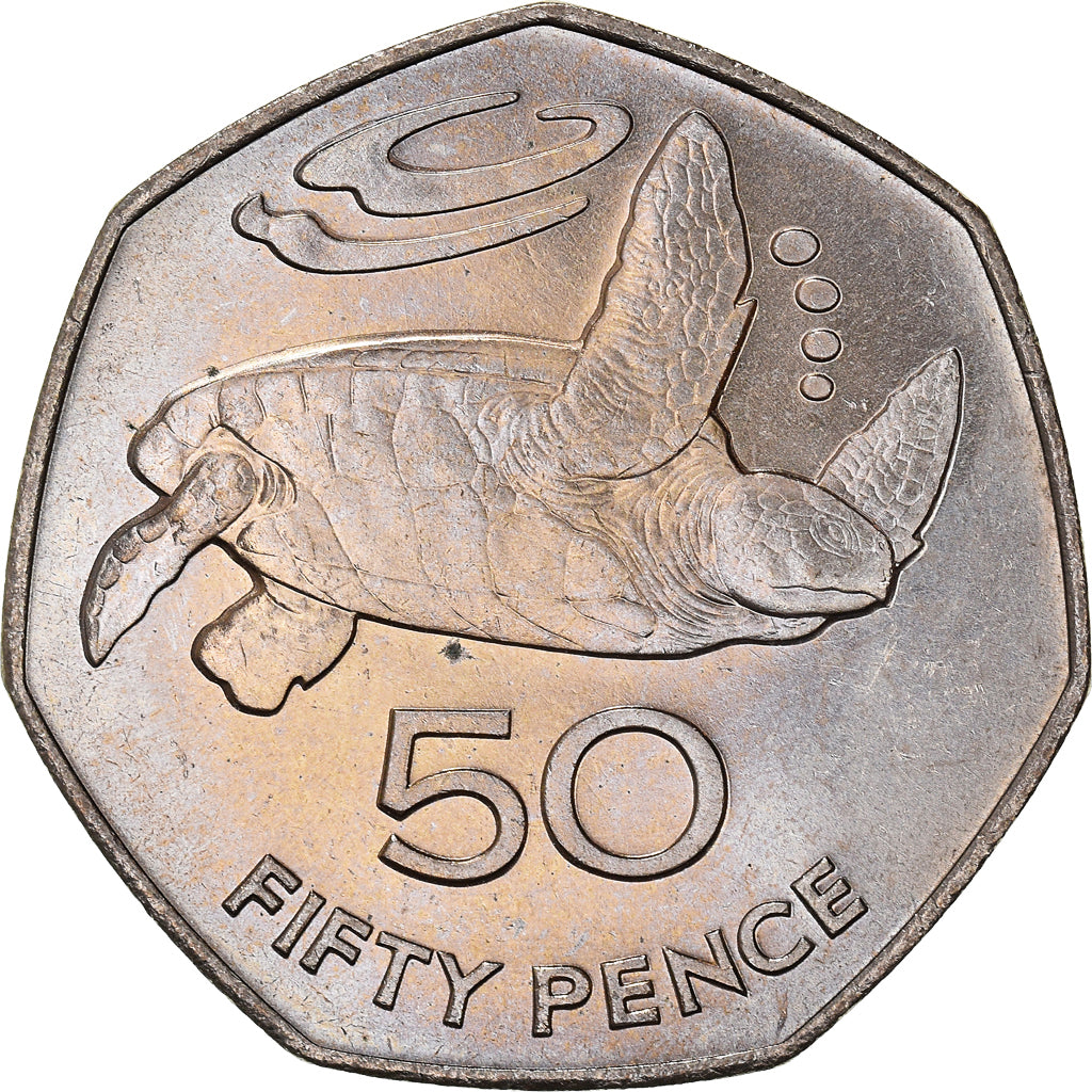 Coin, SAINT HELENA & ASCENSION, Elizabeth II, 50 Pence, 1991, British Royal