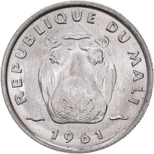 Moeda, Mali, 5 Francs, 1961, MS(60-62), Alumínio, KM:2
