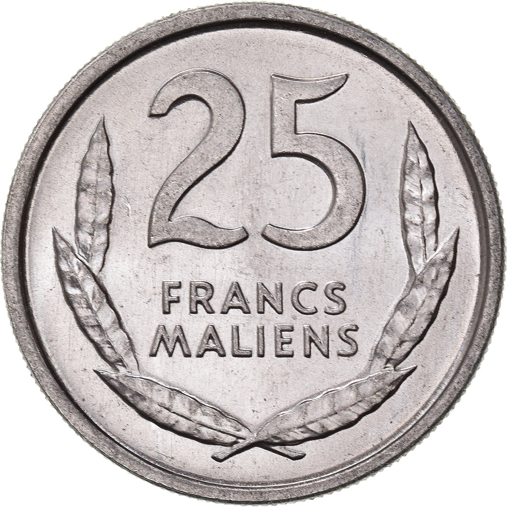 Moeda, Mali, 25 Francs, 1961, MS(63), Alumínio, KM:4