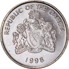 Moeda, GÂMBIA, 50 Bututs, 1998, AU(55-58), Aço Niquelado, KM:58