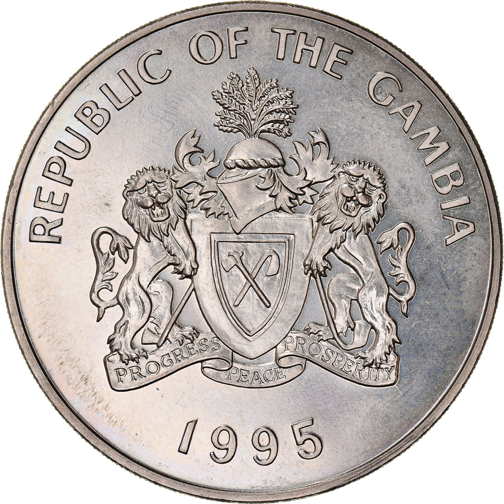 Moneta, GAMBIA, 20 Dalasis, 1995, SPL, Rame-nichel, KM:37