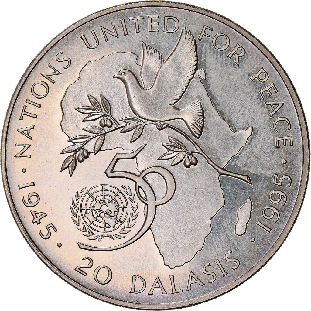 Moneta, GAMBIA, 20 Dalasis, 1995, SPL, Rame-nichel, KM:37