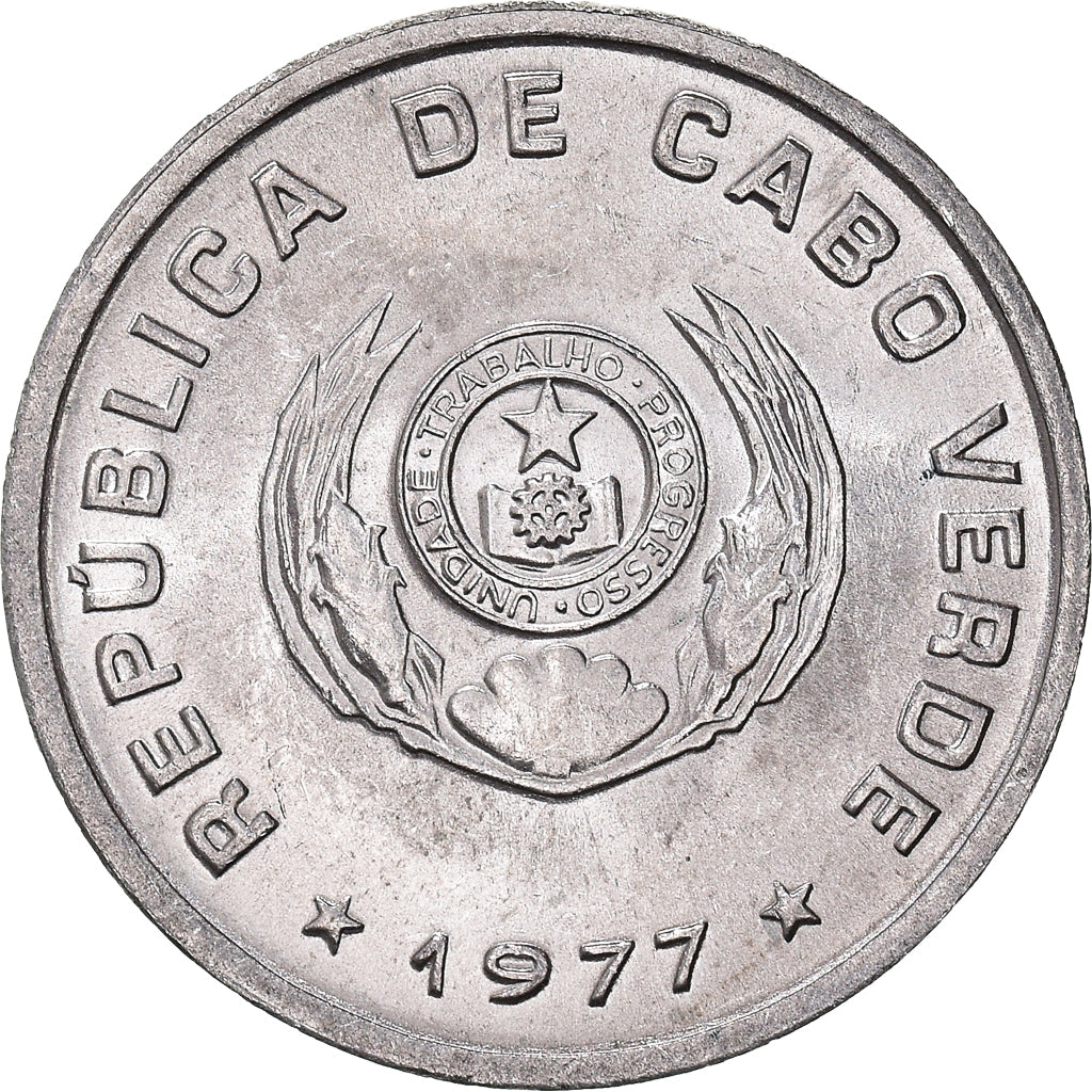 Coin, Cape Verde, 20 Centavos, 1977, AU(55-58), Aluminum, KM:15