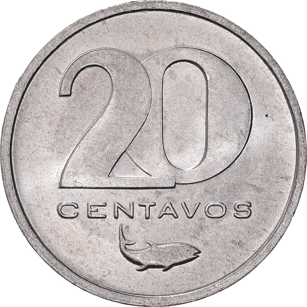 Coin, Cape Verde, 20 Centavos, 1977, AU(55-58), Aluminum, KM:15