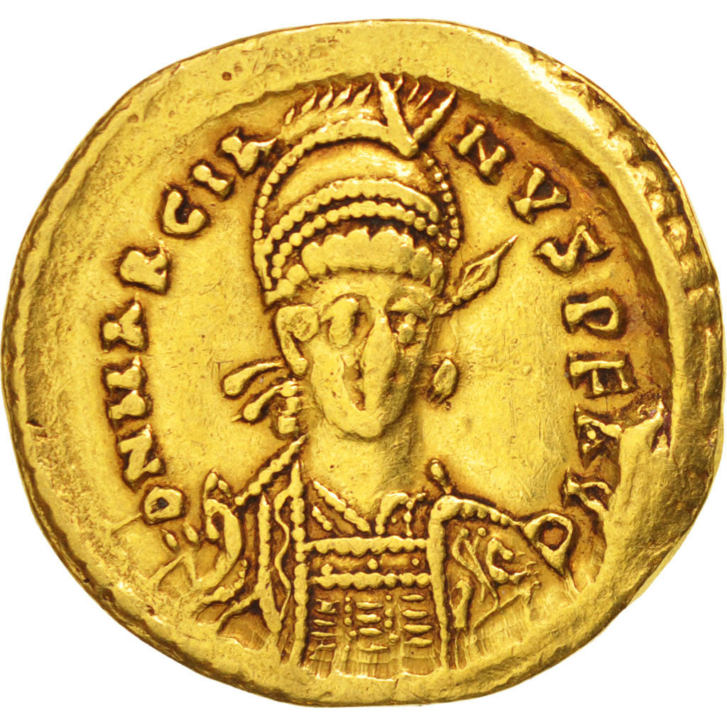 Coin, Marcian, Solidus, Constantinople, AU(50-53), Gold, RIC:510