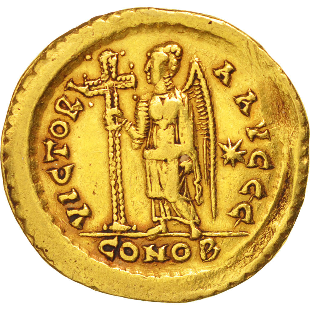 Coin, Marcian, Solidus, Constantinople, AU(50-53), Gold, RIC:510