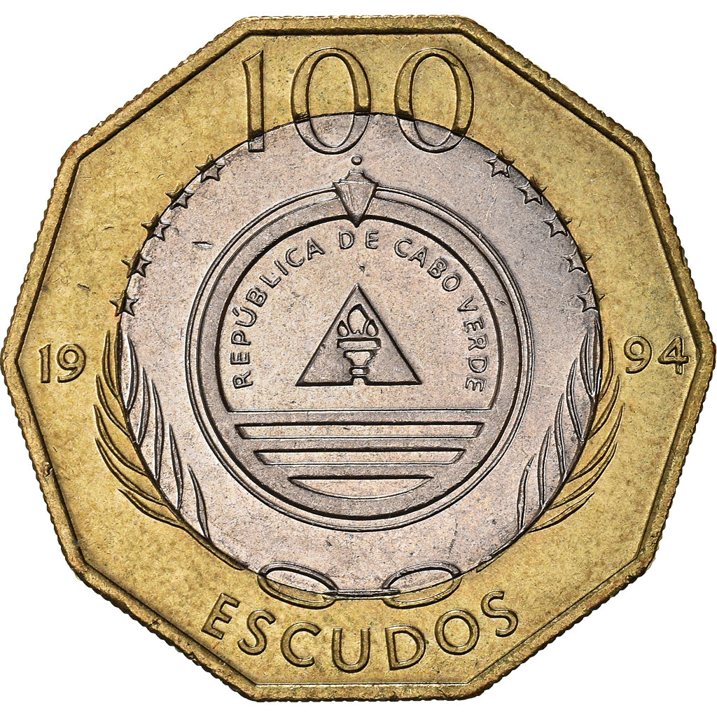 Coin, Cape Verde, 100 Escudos, 1994, AU(50-53), Bi-Metallic, KM:40