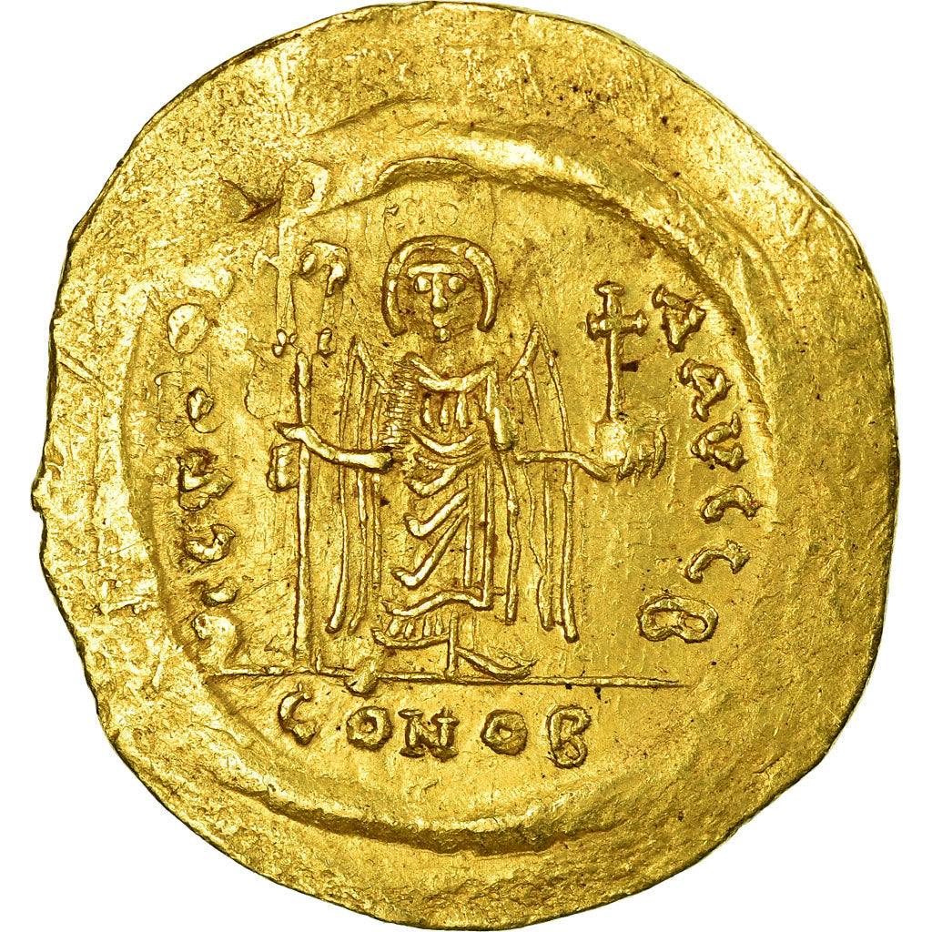 Coin, Maurice Tiberius, Solidus, Constantinople, AU(55-58), Gold, Sear:478