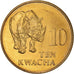 Münze, Sambia, 10 Kwacha, 1992, British Royal Mint, VZ, Messing, KM:32