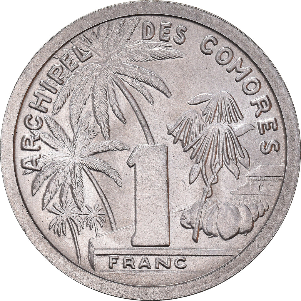 Coin, Comoros, Franc, 1964, Paris, MS(63), Aluminum, KM:4