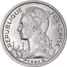 Coin, Comoros, 2 Francs, 1964, Paris, MS(64), Aluminum, KM:5