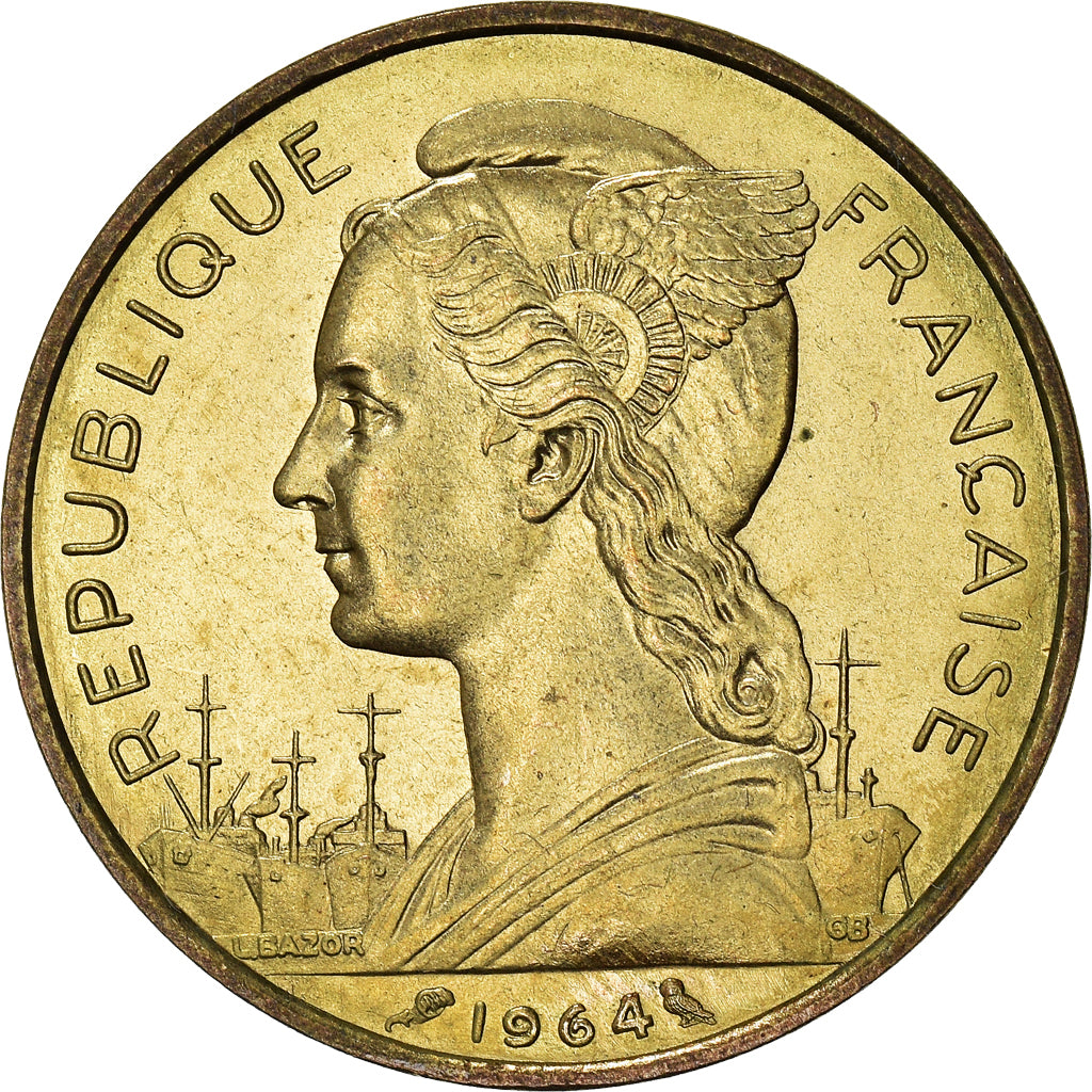 Monnaie, Comores, 20 Francs, 1964, Paris, SUP, Bronze-Aluminium, KM:8