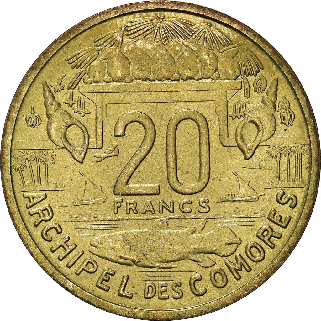 Monnaie, Comores, 20 Francs, 1964, Paris, SUP, Bronze-Aluminium, KM:8