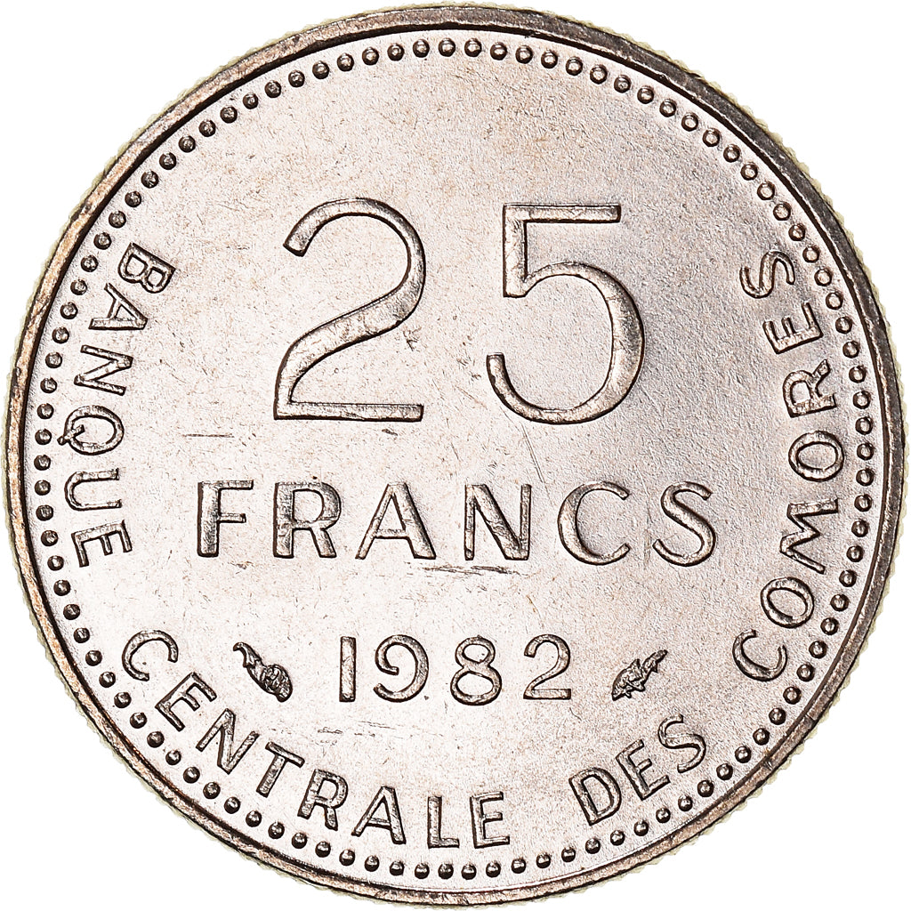Münze, Komoren, 25 Francs, 1982, Paris, VZ, Nickel, KM:14