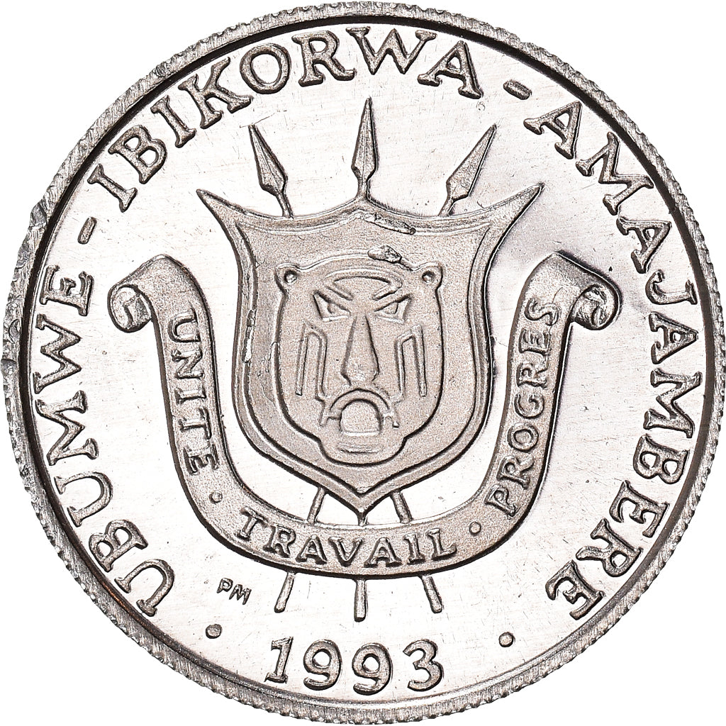 Monnaie, Burundi, Franc, 1993, SUP, Aluminium, KM:19
