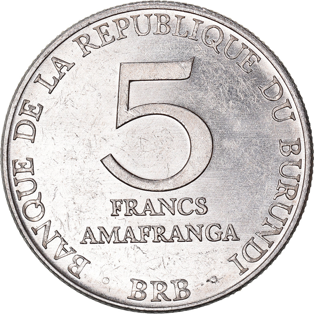 Monnaie, Burundi, 5 Francs, 1980, SUP, Aluminium, KM:20