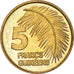 Coin, Guinea, 5 Francs, 1985, AU(55-58), Brass Clad Steel, KM:53