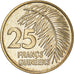 Coin, Guinea, 25 Francs, 1987, AU(55-58), Brass, KM:60