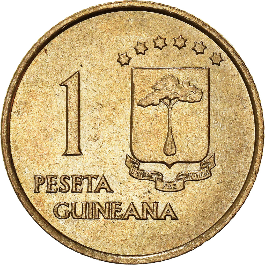Coin, Equatorial Guinea, Peseta, 1969, AU(55-58), Aluminum-Bronze, KM:1