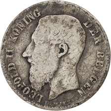 Belgio, Leopold II, 50 Centimes, 1898, MB, Argento, KM:27