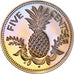 Münze, Bahamas, Elizabeth II, 5 Cents, 1975, Franklin Mint, U.S.A., BE, UNZ+