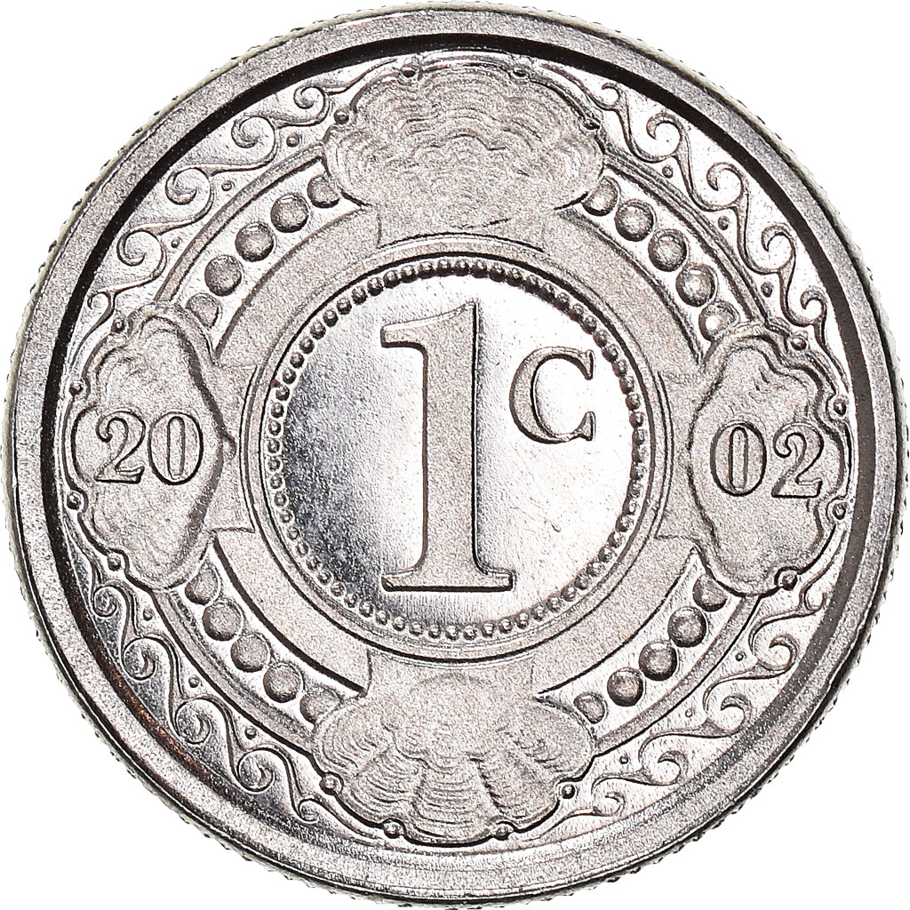 Moneta, Antille olandesi, Beatrix, Cent, 2002, Utrecht, SPL+, Alluminio, KM:32