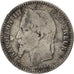 FRANCE, Napoléon III, 50 Centimes, 1866, Strasbourg, KM #814.2, VF(20-25), S...