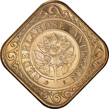 Moneta, Antille olandesi, Beatrix, 50 Cents, 2002, SPL+, Acciaio dorato, KM:36