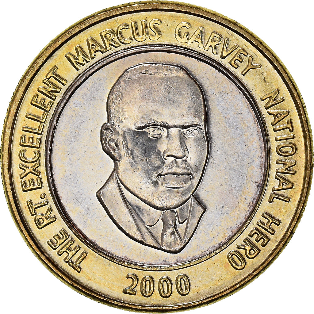 Moneta, Giamaica, Elizabeth II, 20 Dollars, 2000, SPL-, Bi-metallico, KM:182