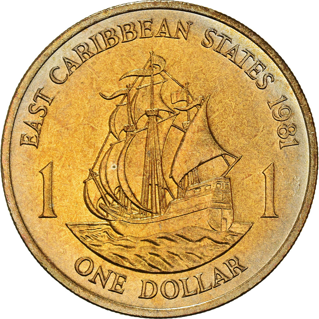 Coin, East Caribbean States, Elizabeth II, Dollar, 1981, MS(60-62)