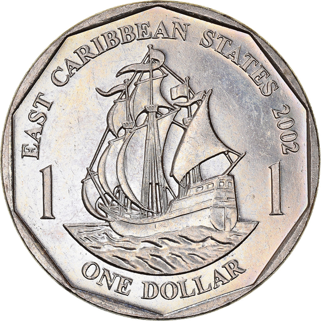 Coin, East Caribbean States, Elizabeth II, Dollar, 2002, British Royal Mint