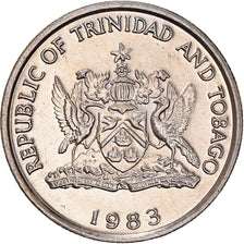 Moeda, TRINDADE E TOBAGO, 25 Cents, 1983, MS(60-62), Cobre-níquel, KM:32